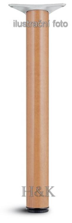 Noha stolová 710mm Dub lak.