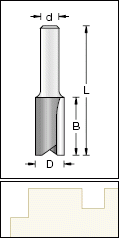 Stopková fréza rovná pr.4x11mm