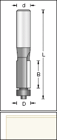 Stopková fréza rovná pr.12,7x25,4mm ložisko dole