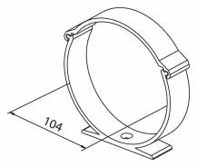 Držák kanálu kulatý 100mm
