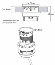 Elektro věž 1 zásuvka+1 USB