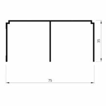 HK System-horní vedení 2-kolej 1,75m Al