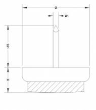 Kluzák filc pr.22mm Hnědý
