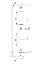 Plech zápustný K 192 universál zaoblený