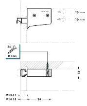 Retifikační kování univerzální Bílé Camar