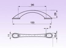 Úchytka plastová Karina 96 Mahagon