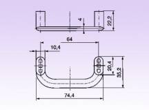 Úchytka plastová Máta Hnědá