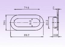 Úchytka plastová Mušle Hnědá