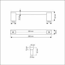 Úchytka Porta 256mm AL