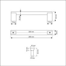 Úchytka Porta 256mm AL